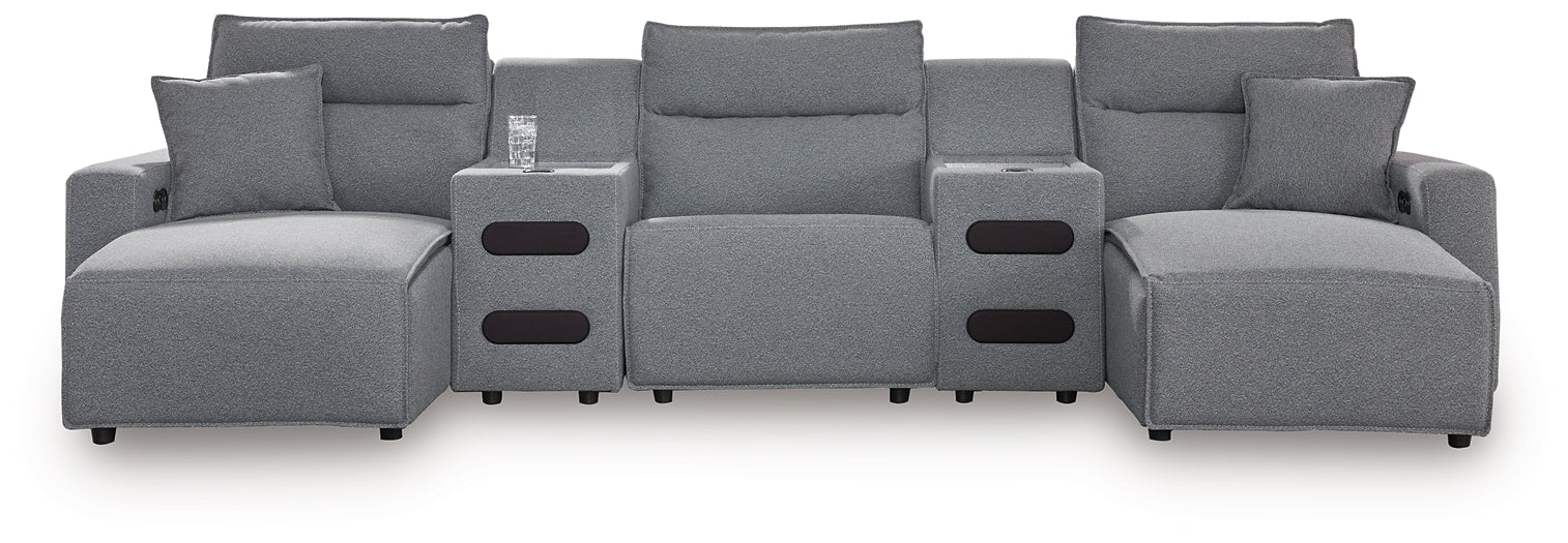 Modmax II 5-Piece Power Reclining Sectional with Chaise and Audio Consoles