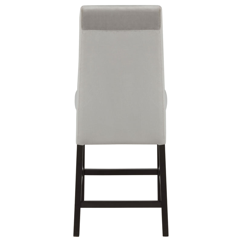 Stanton Velvet Upholstered Counter Chair Grey (Set of 2)
