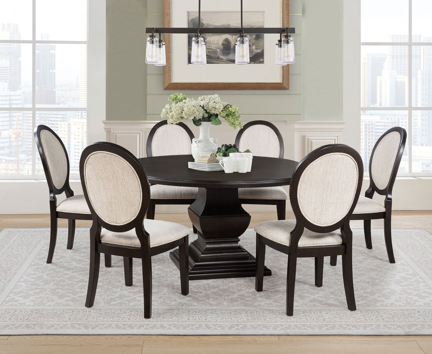 Twyla 60-inch Round Wood Dining Room Table Dark Cocoa