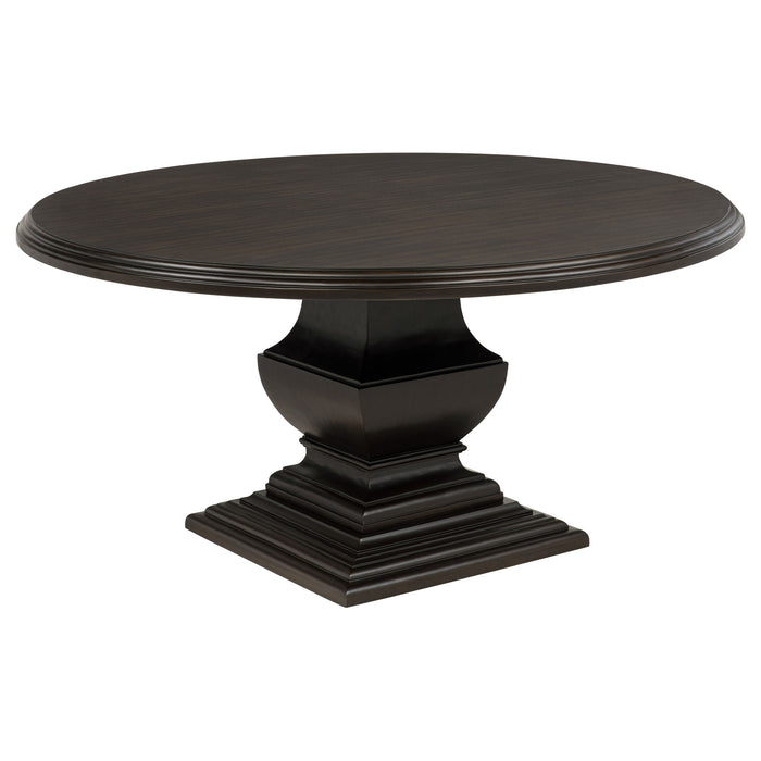Twyla 5-piece Round Wood Dining Room Table Set Dark Cocoa