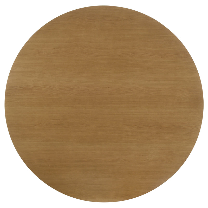 Hartville 5-piece Round Dining Table Set Natural Light Brown