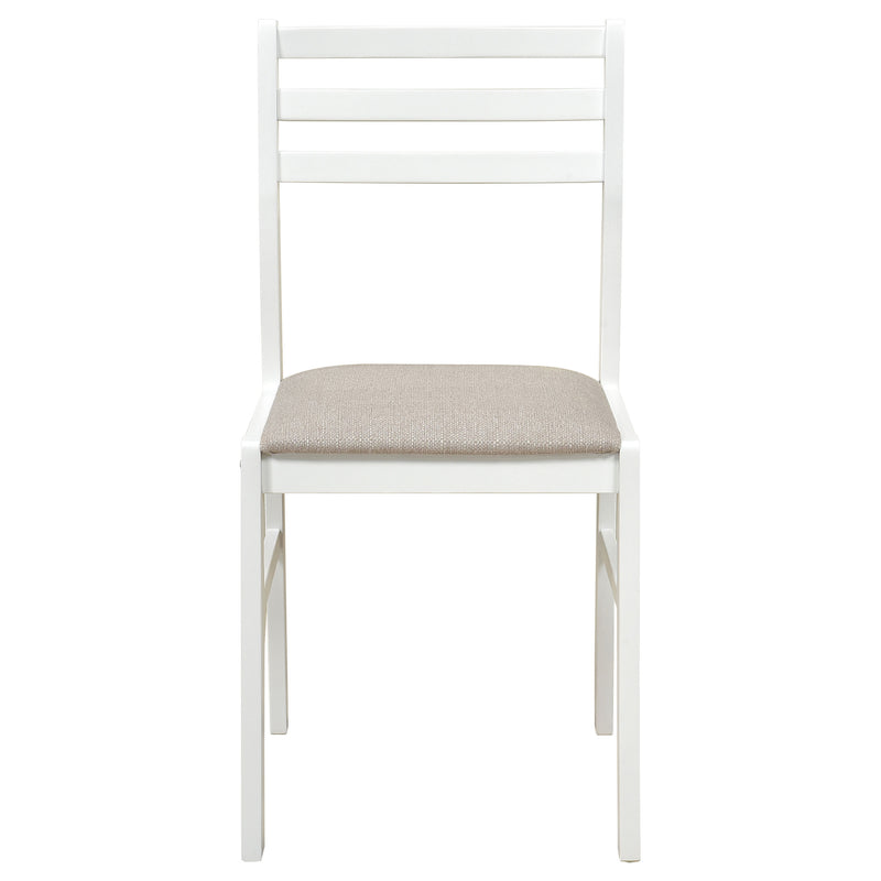Bucknell 3-piece Round Drop Leaf Dining Table Set White