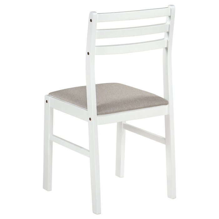 Bucknell 3-piece Round Drop Leaf Dining Table Set White