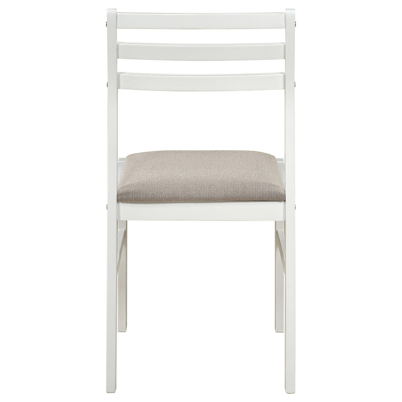 Bucknell 3-piece Round Drop Leaf Dining Table Set White