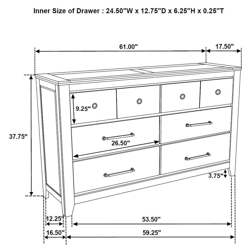 Hazlewood 5-piece Queen Bedroom Set Vineyard Oak