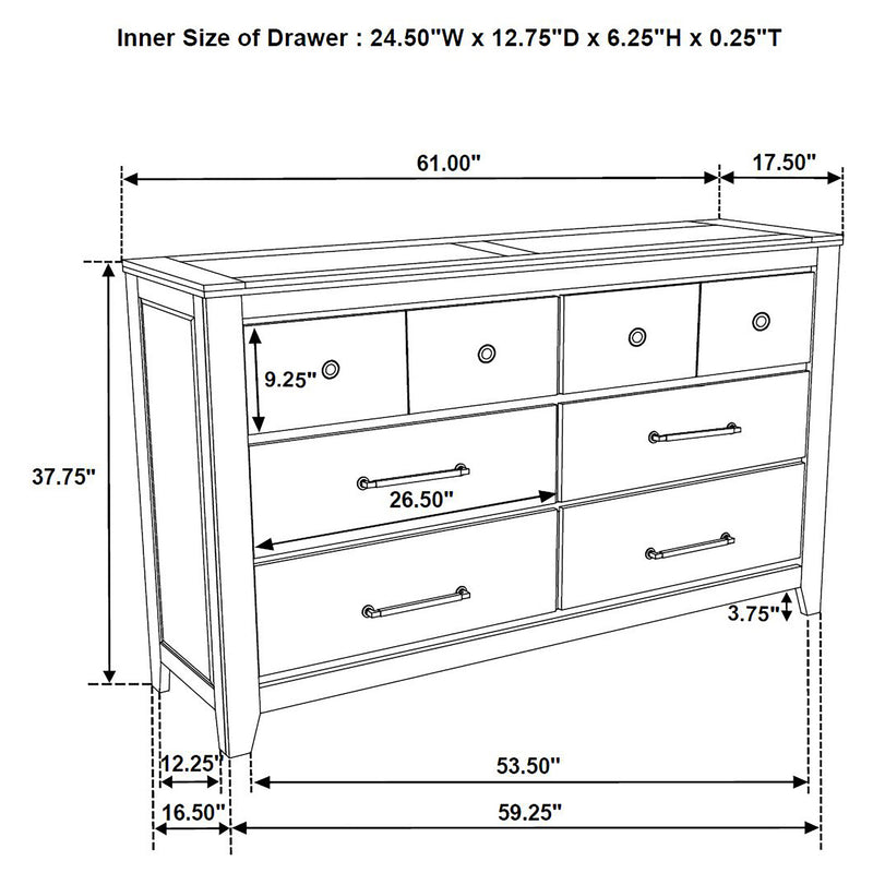 Hazlewood 5-piece Queen Bedroom Set Vineyard Oak