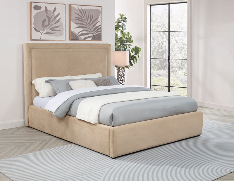 Lawson 54-inch Upholstered Full Platform Bed Light Saddle