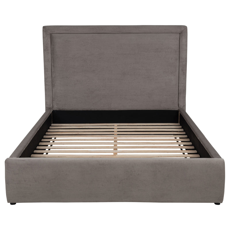 Lawson 54-inch Upholstered Queen Platform Bed Mushroom