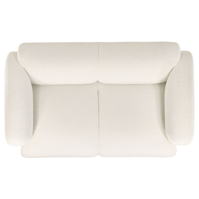 Dorset 3-piece Upholstered Round Track Arm Sofa Set White