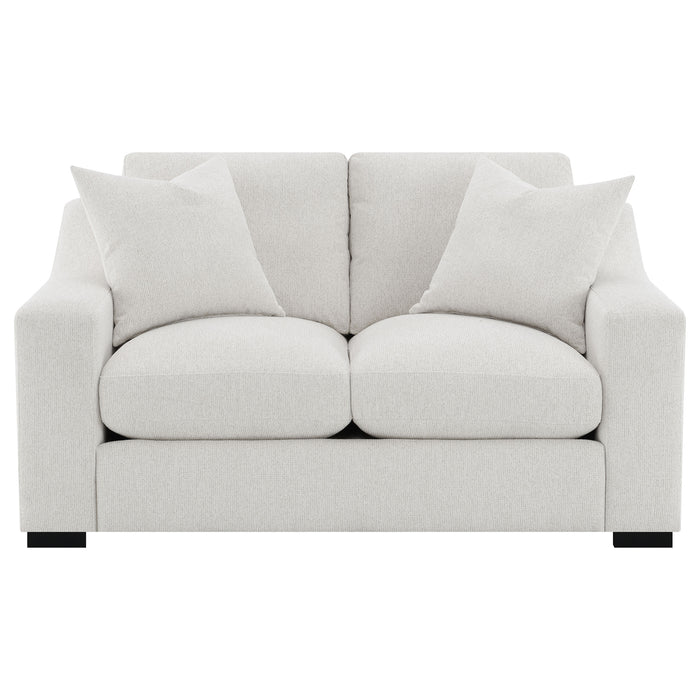 Ashlyn Fabric Upholstered Track Arm Loveseat Sand