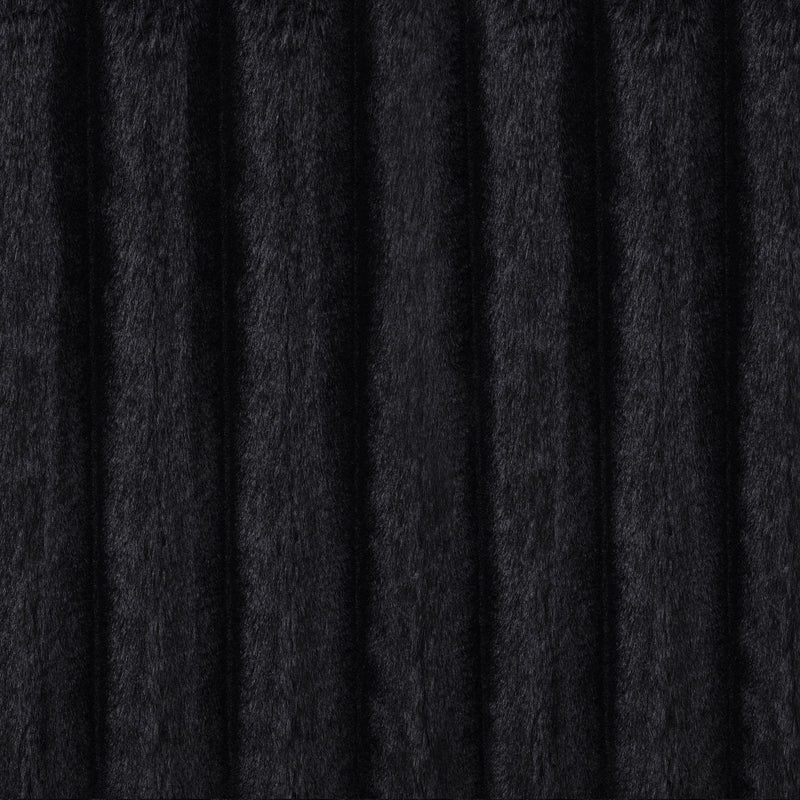 Jacana Corduroy Upholstered Dual Power Chaise Sofa Black