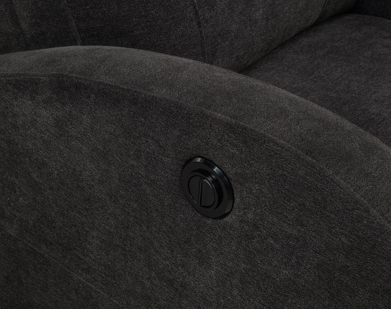 Grant Fabric Upholstered Power Recliner Chair Charcoal Grey