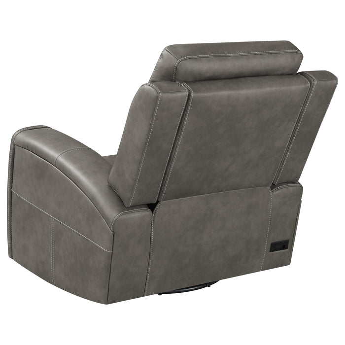 Brickston Triple Power Swivel Glider Recliner Charcoal