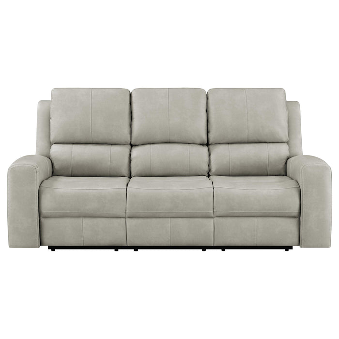 Brickston Triple Power Reclining Sofa Grey