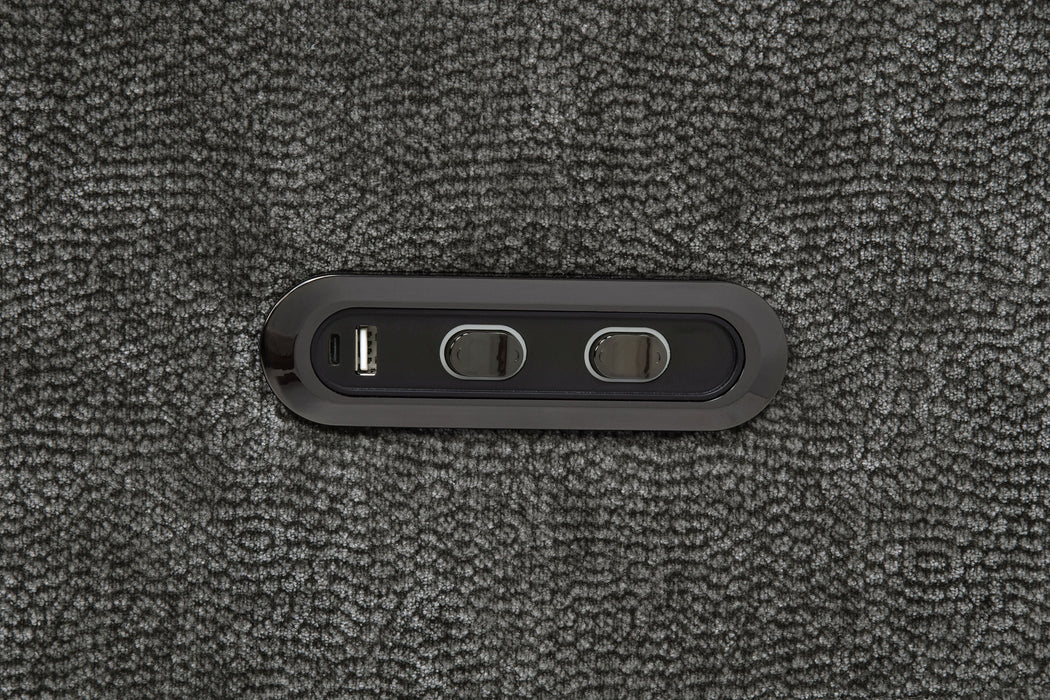 Kennett 2-piece Chenille Power Reclining Sofa Set Dark Grey