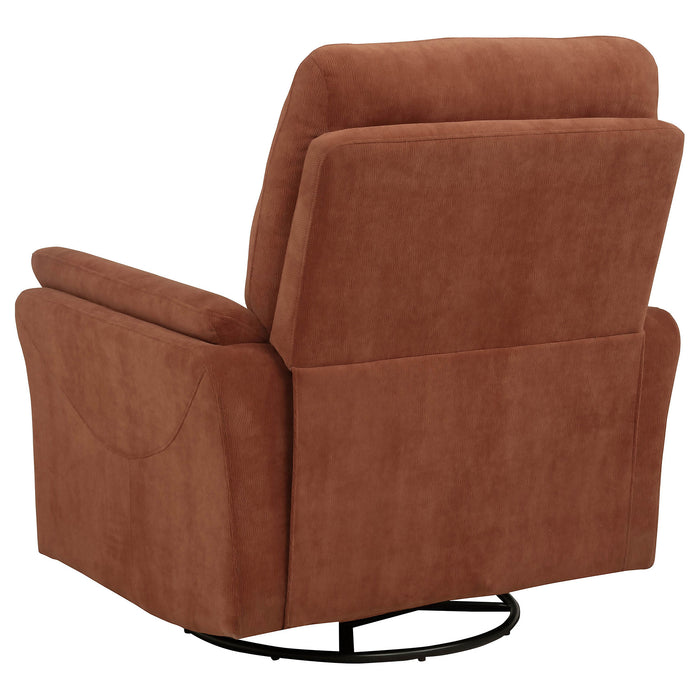Adler Upholstered Power Swivel Glider Recliner Rust