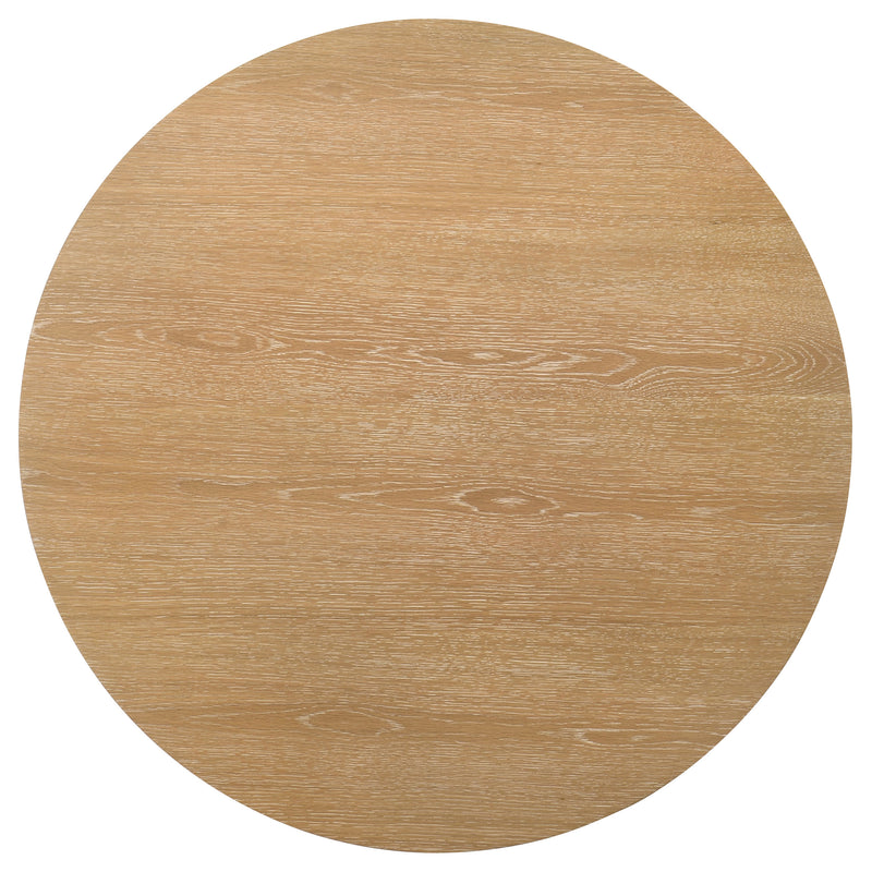 Ottowa 2-piece Round Wood Coffee Table Set Light Oak