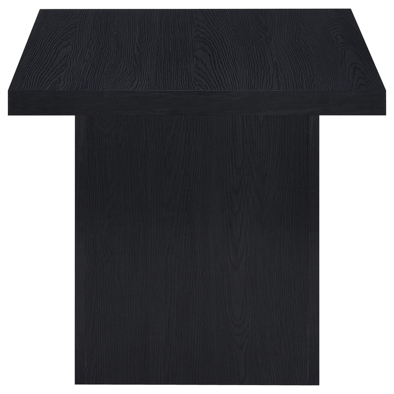 Devar 2-piece Square Cocktail Coffee End Table Set Black