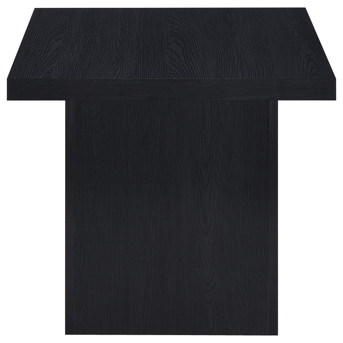 Devar 2-piece Square Cocktail Coffee End Table Set Black
