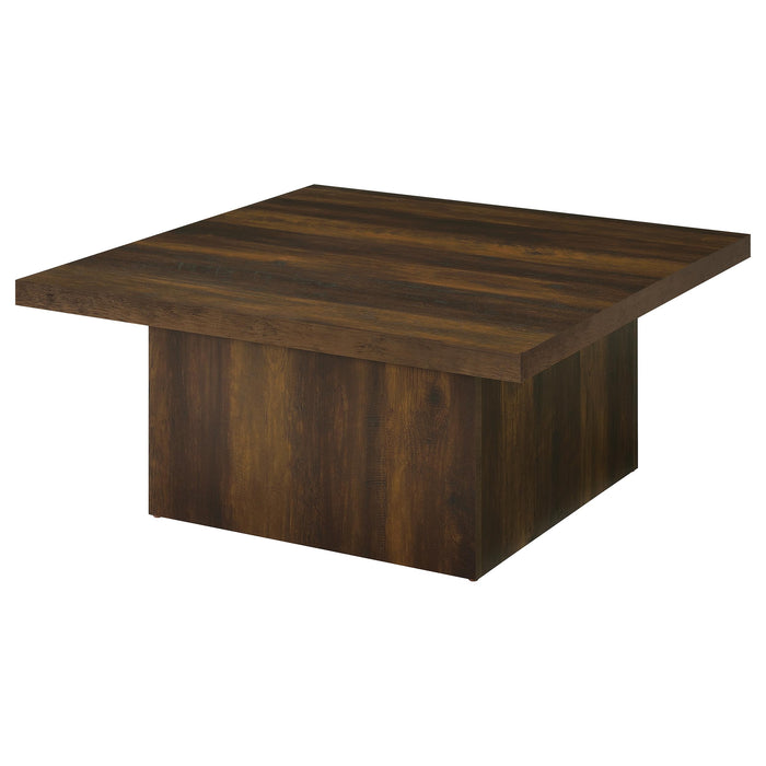 Devar 2-piece Square Coffee and End Table Set Dark Pine