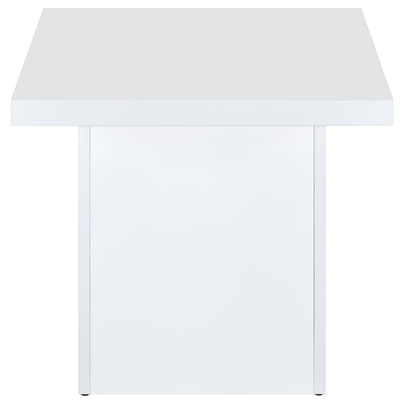 Devar 3-piece Square Coffee End Table Set White High Gloss