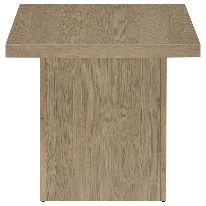 Devar 3-piece Square Cocktail Coffee End Table Set Latte