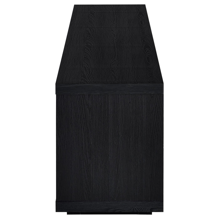 Deiter 79-inch TV Stand Fireplace Media Console Black