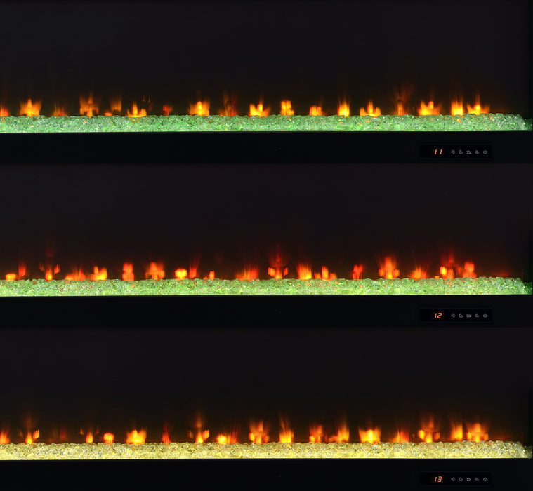 Deiter 79-inch TV Stand Fireplace Media Console Black