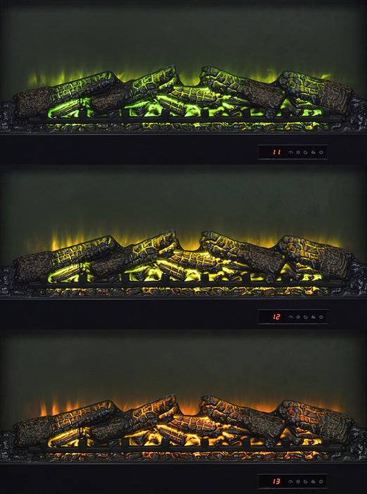 Havering 71-inch TV Stand Fireplace Media Console Dark Pine