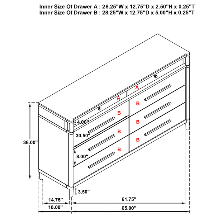 Gracemont 5-piece California King Bedroom Set White