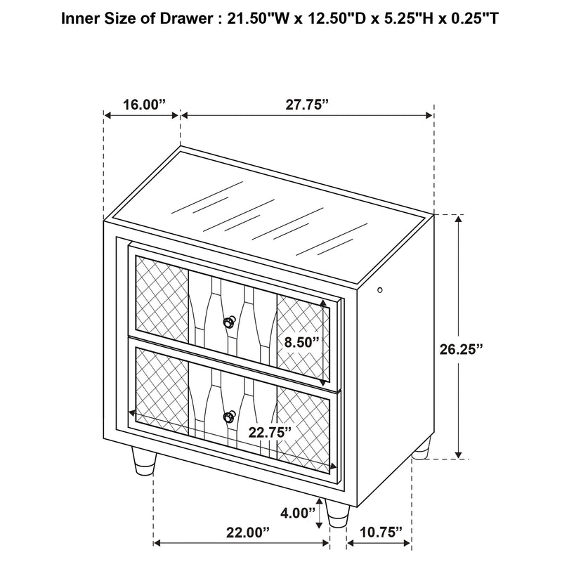 Lorient 4-piece Queen Bedroom Set Ivory and Camel