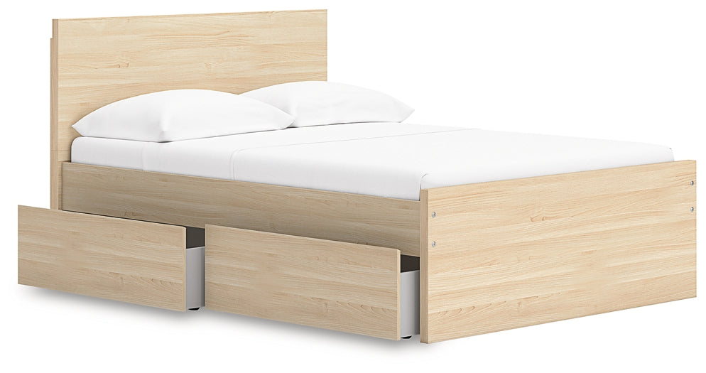 Onita Full Panel Platform Bed with 1 Side Storage