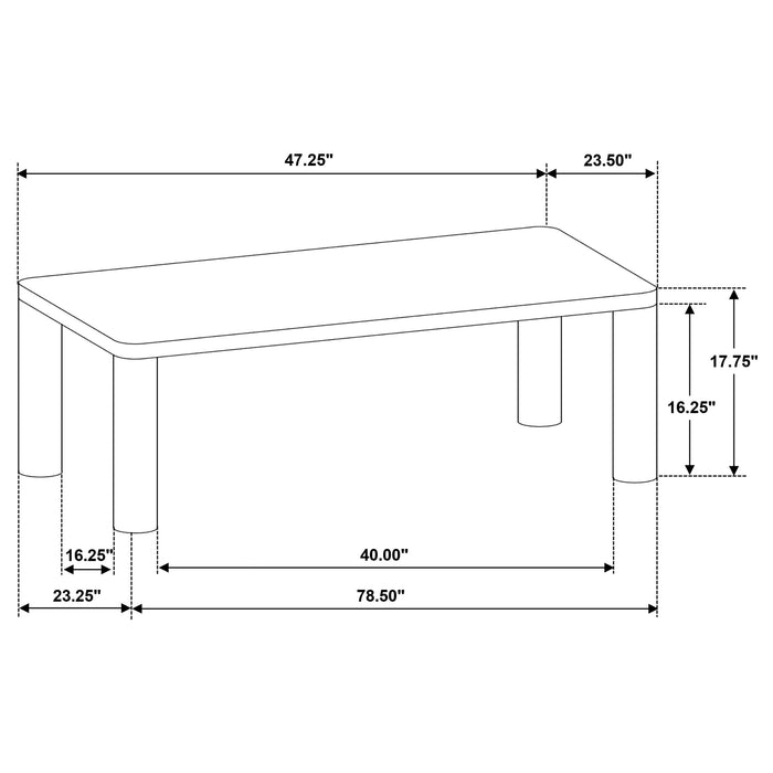 Castlewood 2-piece Cocktail Coffee Table Set Light Oak