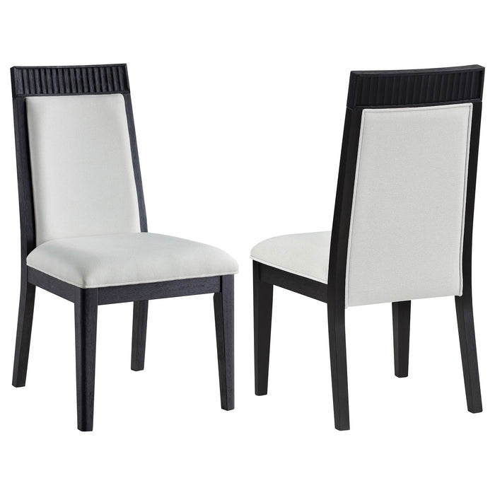 Brookmead Dining Side Chair Ivory and Black (Set of 2)