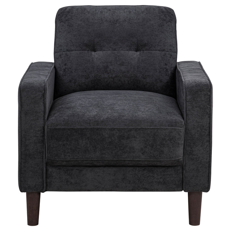Bowen II Fabric Upholstered Track Arm Chair Steel Grey