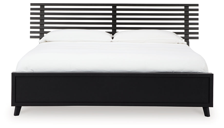 Danziar King Slat Panel Bed, Dresser and Mirror