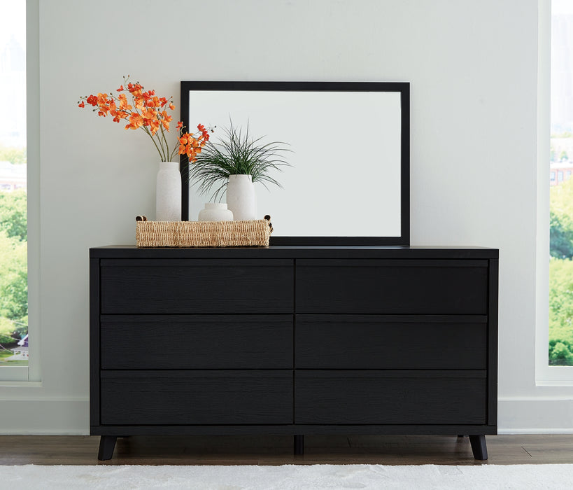 Danziar King Slat Panel Bed, Dresser and Mirror