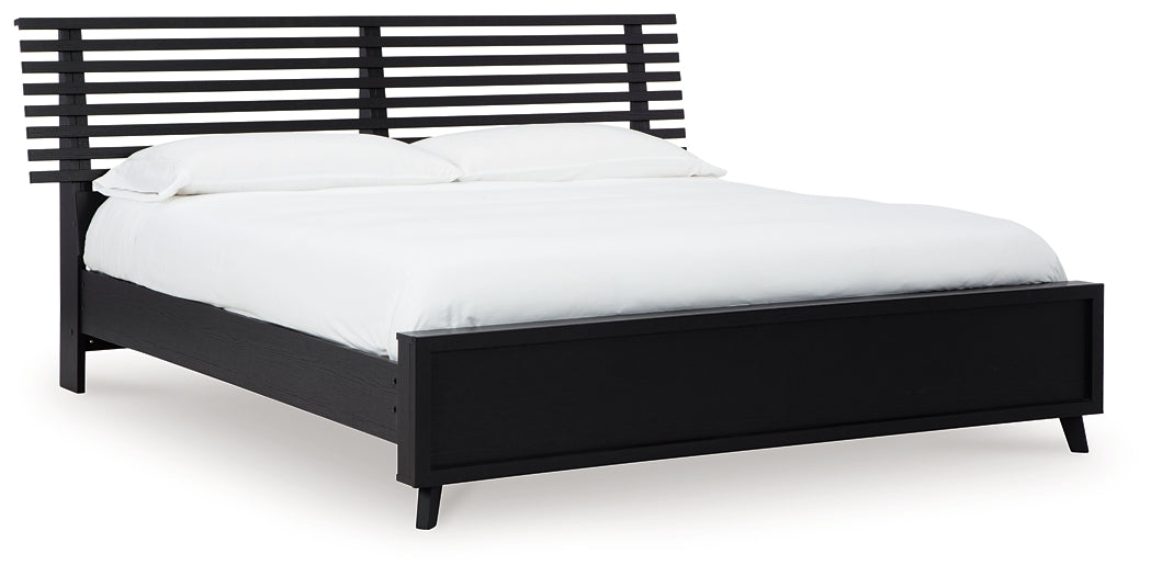Danziar King Slat Panel Bed, Dresser, Mirror, Chest and Nightstand