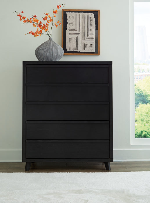 Danziar King Slat Panel Bed, Dresser, Mirror, Chest and Nightstand
