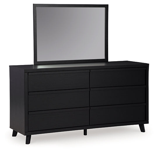 Danziar Queen Slat Panel Bed, Dresser and Mirror