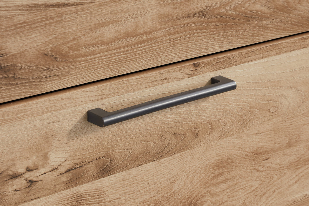 Hyanna Twin Panel Bed with 2 Side Storage, Dresser, Mirror, Chest and Nightstand