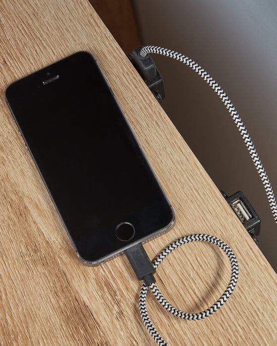 Hyanna Queen Panel Storage Bed with 1 Under Bed Storage Drawer, Dresser, Mirror, Chest and Nightstand