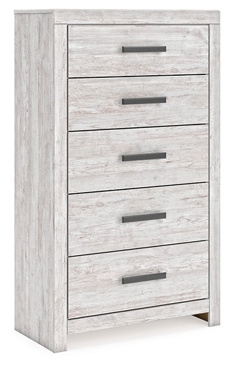 Cayboni Full Panel Bed, Dresser, Mirror, Chest and Nightstand