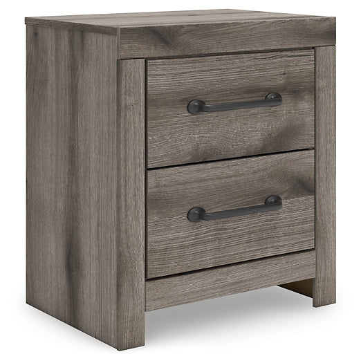 Graystorm Full Panel Bed with Storage, Dresser, Mirror and Nightstand