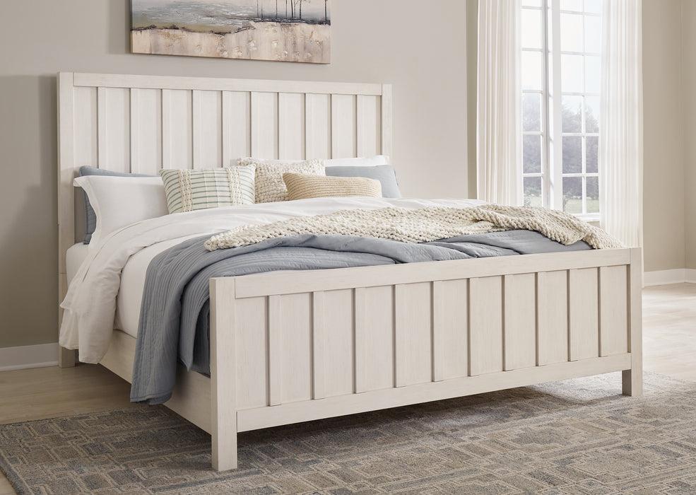Shaybrock California King Panel Bed, Dresser, Mirror and Nightstand