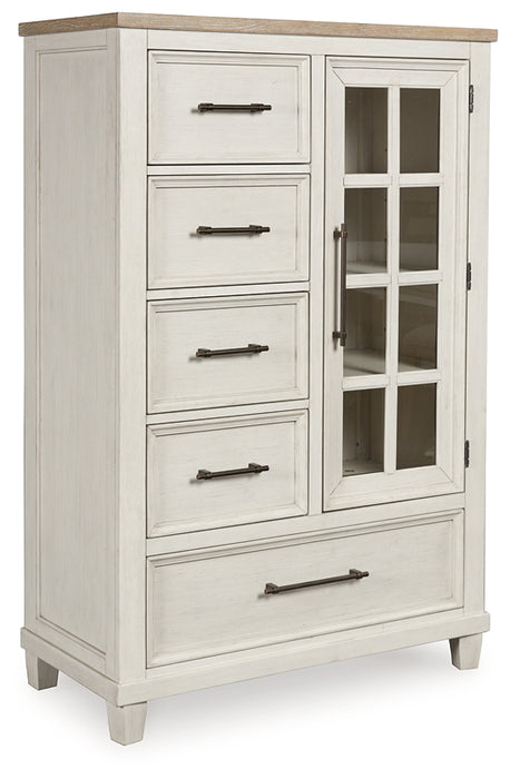 Shaybrock King Panel Bed, Dresser, Mirror, Chest and Nightstand