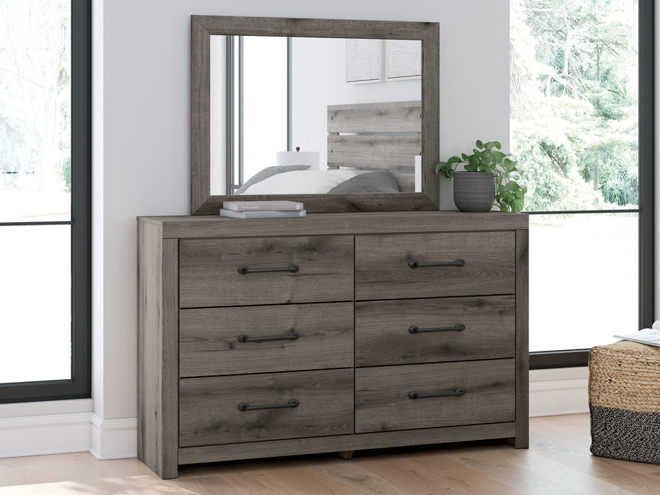 Graystorm Full Panel Storage Bed, Dresser and Mirror