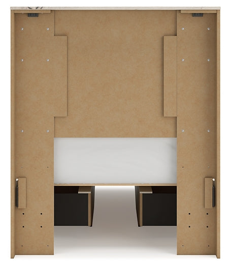 Lawroy Twin Panel Bed with Storage, Dresser, Mirror and Nightstand