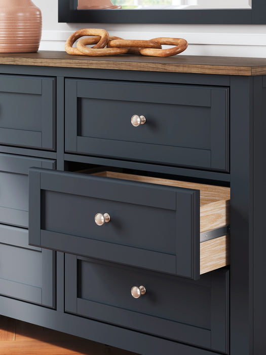 Landocken Full Panel Headboard, Dresser, Mirror and Nightstand