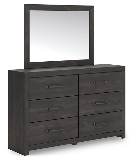 Hollivern Full Panel Storage Bed, Dresser and Mirror